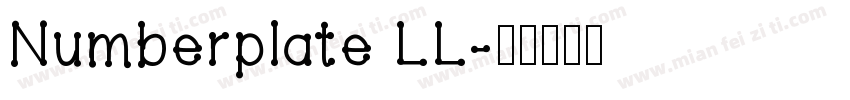 Numberplate LL字体转换